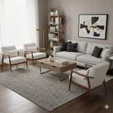 Black Ethnic Sloan Wool Rug 100x150cm, Modern For Living Room By Asiatic