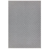 Durable Indoor/Outdoor Arrow Design Rug 80x150cm | Light Grey