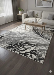 Gray Contemporary Rug 200x290cm M&S, Carpet Bedroom & Living Room Asia