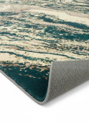 Large Green Abstract Rug 200x290cm Modern Emerald Geometric Living Room