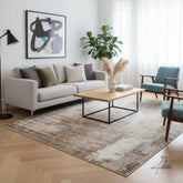 Luxury Premium Aurora Aurelia Metallic Copper Rug VE16 by Zebaa – Modern Abstract Rug for Living Room & Bedroom