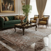 Luxury Premium Aurora Dune Metallic Copper Rug VE13 – Modern Abstract Rug for Living Room & Bedroom