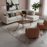 Luxury Premium Aurora Lava Metallic Beige Rug VE15 – Modern Abstract Rug for Living Room & Bedroom