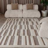 Modern VALLEY Natural/Ivory Build Rug 160x230cm – Luxurious & Durable Rug