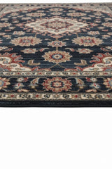 Navy Silk contemporary Rug 200x290cm Modern Bedroom Living Room Asia