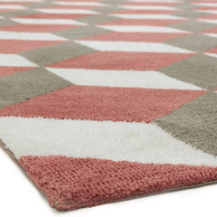 Premium Arlo Pink Block Geometric Rug 200x300cm – Soft Modern Rug