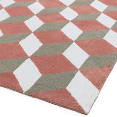 Premium Arlo Pink Block Geometric Rug 200x300cm – Soft Modern Rug