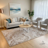 Premium Aurora Abstract Marble Effect Copper Rug – Modern Living Room Rug