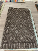 Premium Salta Indoor/Outdoor Charcoal Diamond Rug 80x150cm – Durable Modern Rug