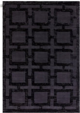 Katherine Carnaby Eaton Black Rug - Hand Made Texture, Luxury By Asiatic 200x300cm, Bedroom & Living Room