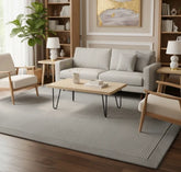 York Grey Wool Contemporary Rug 120x170cm M&S Living Room Bedroom Asiatic