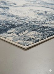 Blue Contemporary Rug 120x170cm Modern Abstract Living Room Carpet Soft Area Mat