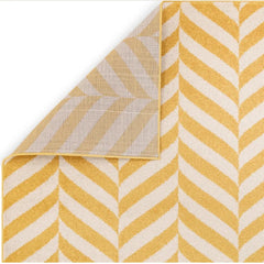 Muse Yellow Chevron Contemporary Rug 80x150cm Premium Living Room Asiatic