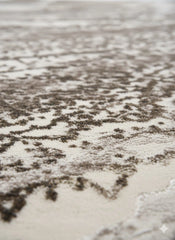 Aurora Rug Brown Gold Dune Abstract Metallic High Shine Living Room Carpet