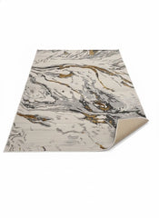 Aurora Rug Gold Ochre Mustard Abstract Metallic High Shine Living Room