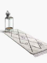 Berber Style Grey Runner Rug 70x200cm, for Bedroom & Living Room