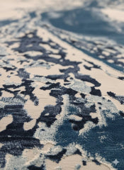 Blue Platinum contemporary Rug & Carpet Chic Bedroom Living Room Asia RRP