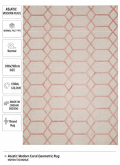 Coral Koko Rug 200x290cm M&S, Modern Living Room & Bedroom By Asiatic