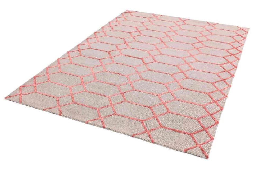 Coral Koko Rug 200x290cm M&S, Modern Living Room & Bedroom By Asiatic