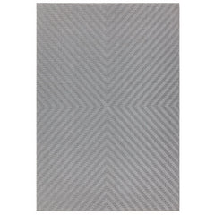 Durable Indoor/Outdoor Arrow Design Rug 80x150cm | Light Grey