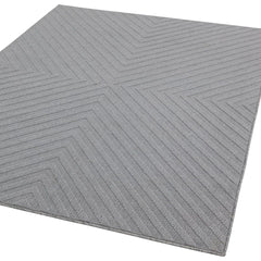 Durable Indoor/Outdoor Arrow Design Rug 80x150cm | Light Grey