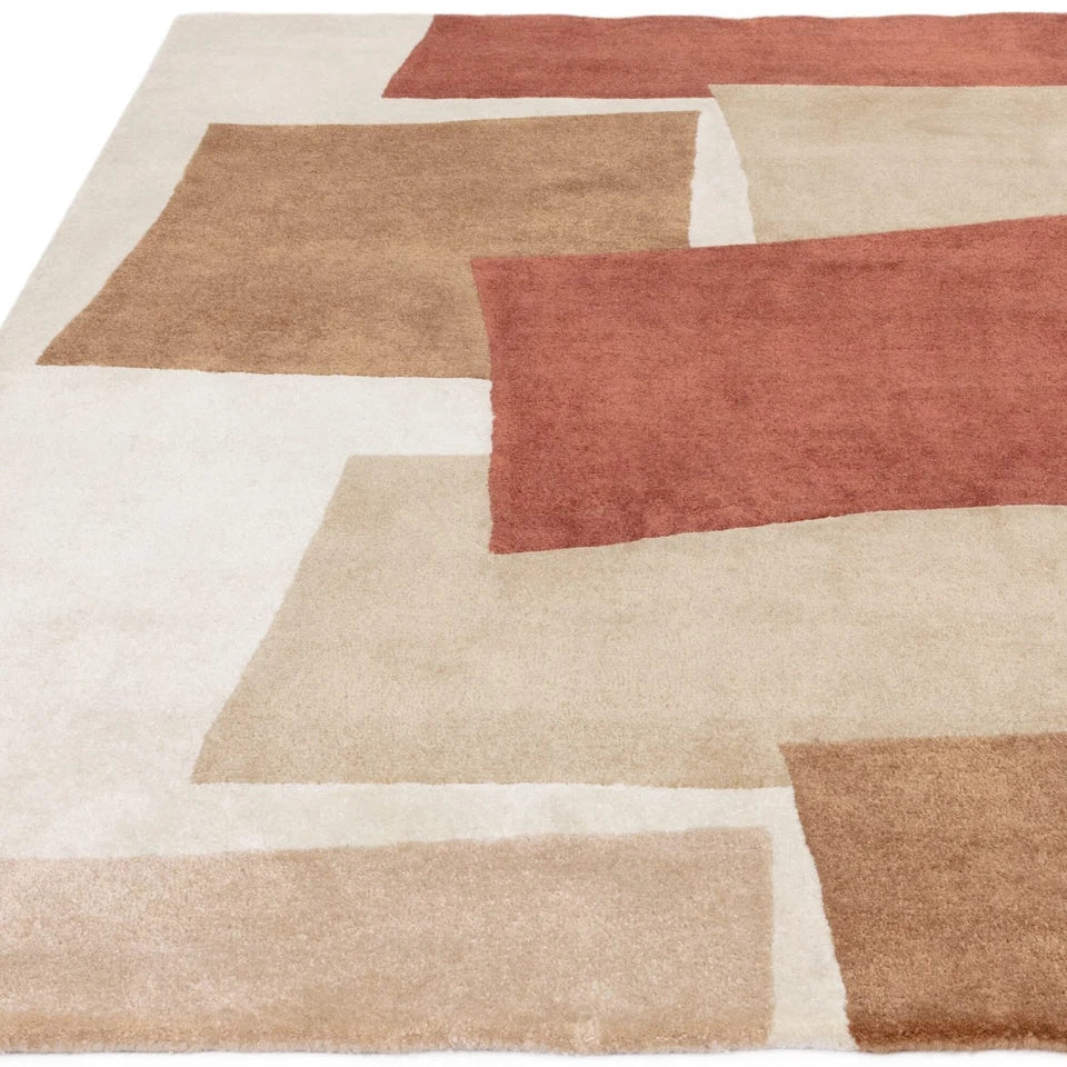 Eco-Friendly Romy Papercut Red Rug 160x230cm – Sustainable Hand Tufted Rug