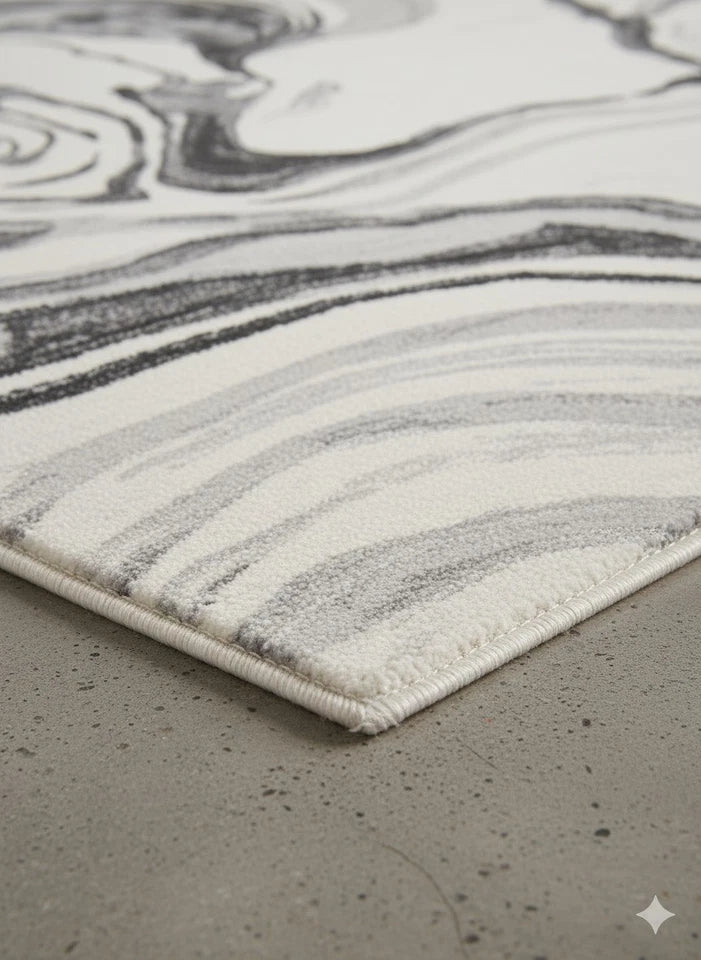 Grey Platinum Rug Carpet 120x170cm, Chic Bedroom Living Room By Asia