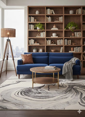 Grey Platinum Rug Carpet 120x170cm, Chic Bedroom Living Room By Asia