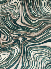 Large Green Abstract Rug 200x290cm Asiatic Style Modern Emerald Living Room XL