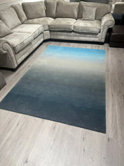 Luxurious Hand Tufted Ombre Blue Rug 160x230cm, For Bedroom & Living Room