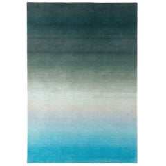 Luxurious Hand Tufted Ombre Blue Rug 160x230cm, For Bedroom & Living Room