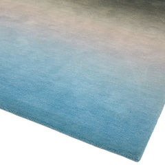 Luxurious Hand Tufted Ombre Blue Rug 160x230cm, For Bedroom & Living Room