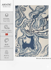 Luxury Blue Abstract Rug 120x170cm Modern Living Room Carpet Soft High Shine