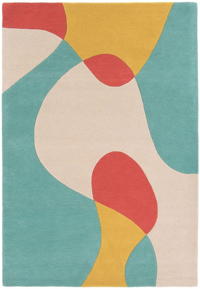 Luxury Multi-Color Wool Rug 200x300cm – Hand Tufted MATRIX ARC