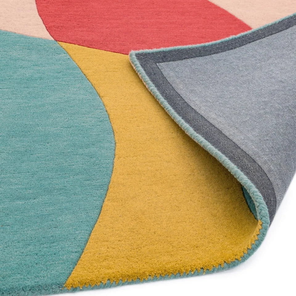 Luxury Multi-Color Wool Rug 200x300cm – Hand Tufted MATRIX ARC