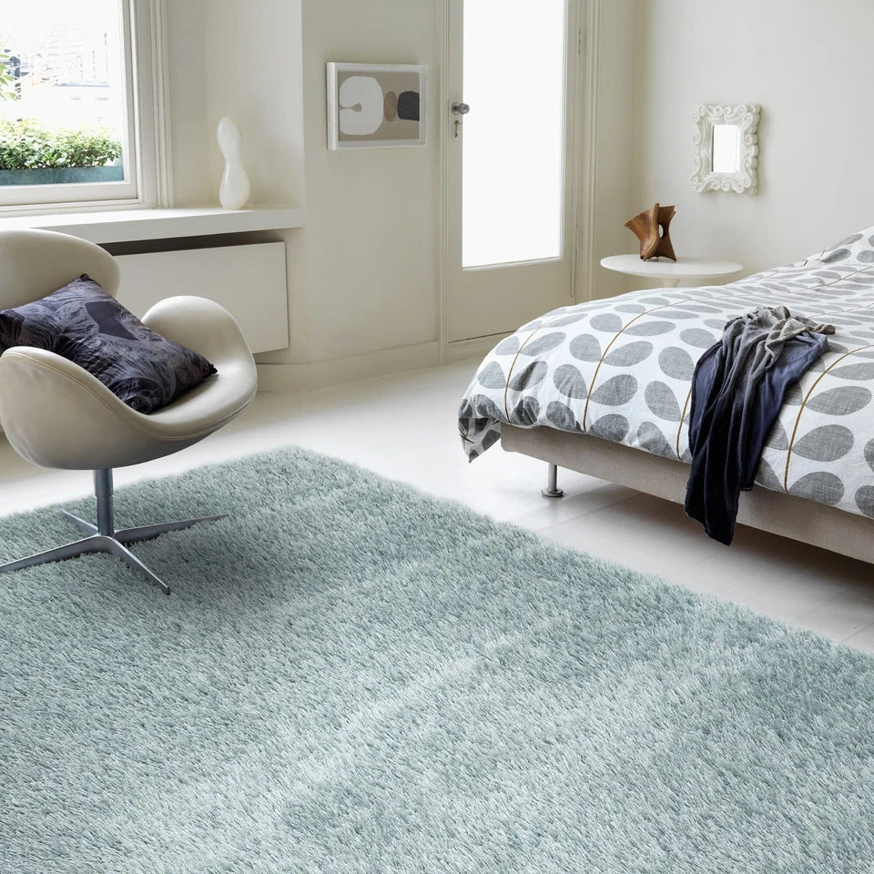 Luxury Payton Duck Egg Fluffy Rug 160x230cm – Plush & Stylish Rug