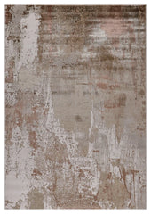 Luxury Premium Aurora Aurelia Metallic Copper Rug VE16 by Zebaa – Modern Abstract Rug for Living Room & Bedroom