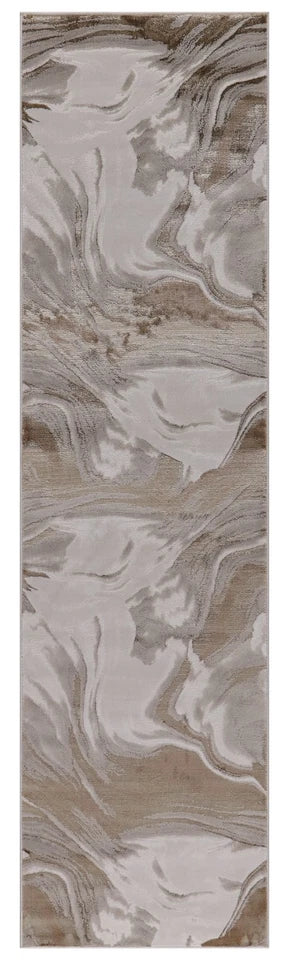 Luxury Premium Aurora Wawe Metallic Beige Rug VE10 – Modern Abstract Rug for Living Room & Bedroom