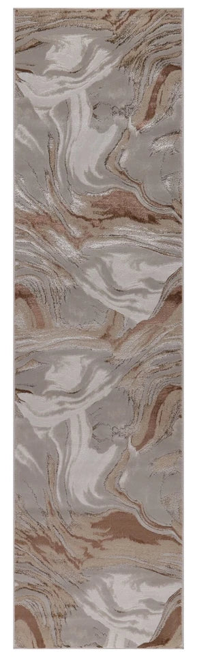 Luxury Premium Aurora Wawe Metallic Copper Rug VE11 – Modern Abstract Rug for Living Room & Bedroom