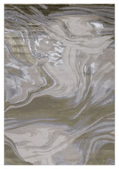 Luxury Premium Aurora Wawe Metallic Green Rug VE12 – Modern Abstract Rug for Living Room & Bedroom