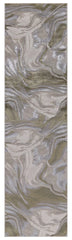 Luxury Premium Aurora Wawe Metallic Green Rug VE12 – Modern Abstract Rug for Living Room & Bedroom