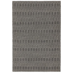 Modern Ethnic Sloan Black Rug 100x150cm – Hand Woven for Living Room & Bedroom By Home Furniture UK (RRP £200)