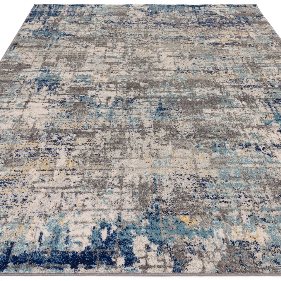 Modern Nova Illusion Blue Rug 160x230cm – Durable Contemporary Rug