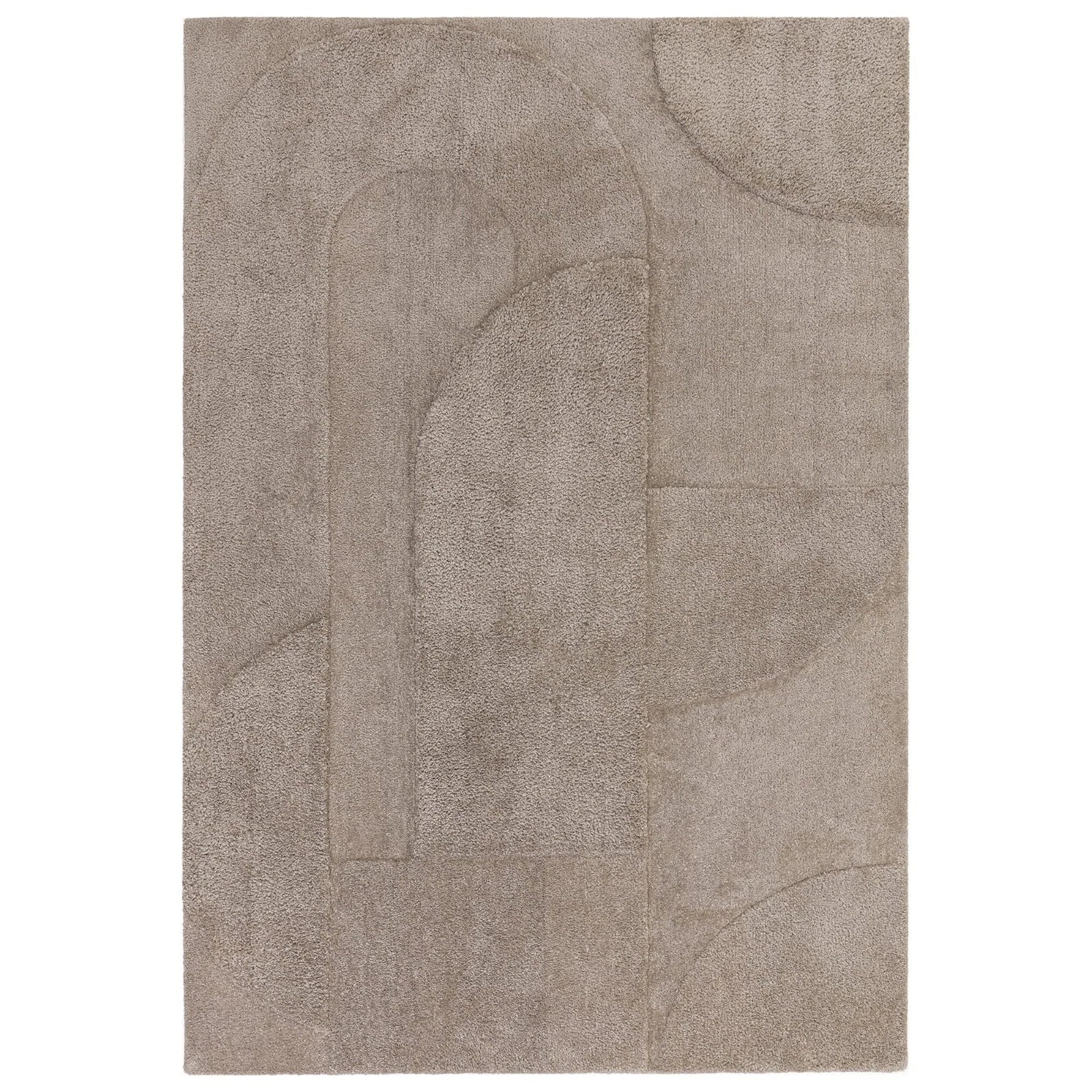Modern Tova Moleskin Geometric Rug 160x230cm – For Bedroom & Living Room, Robot Tufted