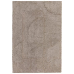 Modern Tova Moleskin Geometric Rug 160x230cm – For Bedroom & Living Room, Robot Tufted