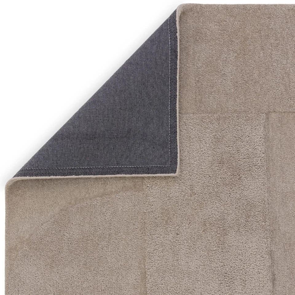 Modern Tova Moleskin Geometric Rug 160x230cm – For Bedroom & Living Room, Robot Tufted