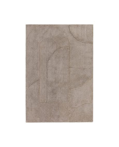 Modern Tova Moleskin Geometric Rug 160x230cm – For Bedroom & Living Room, Robot Tufted