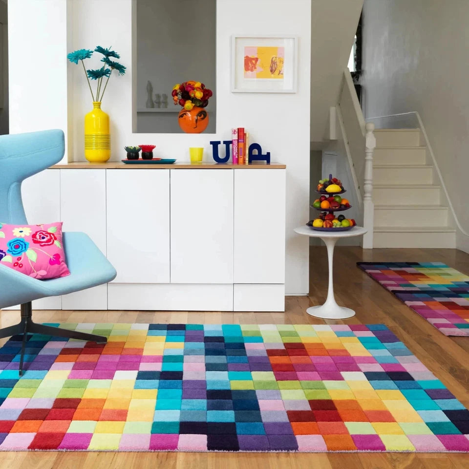 Multi-colour Funk Rug 70x200cm,Next Chic Living Room Bedroom By Asiatic