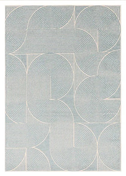 Muse Blue Contemporary Rug 160x230cm Premium Bedroom Living Room