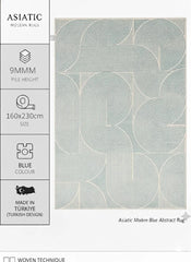 Muse Blue Contemporary Rug 160x230cm Premium Bedroom Living Room